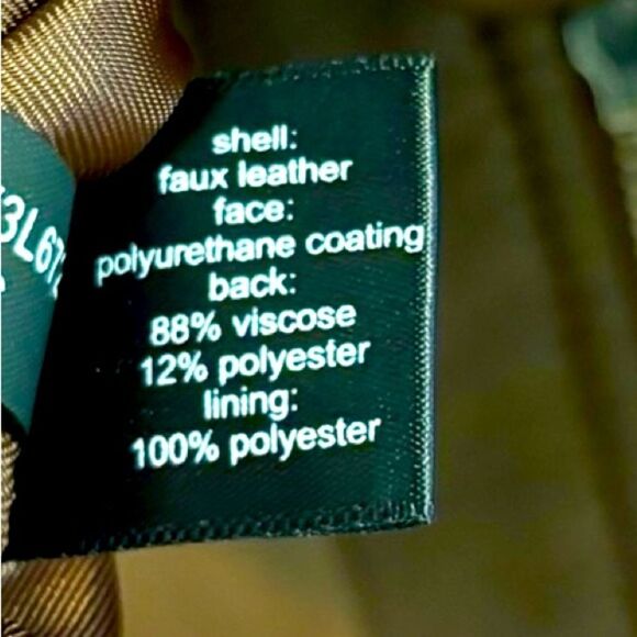 The Limited Faux Brown Leather Jacket Size Large NWT - Picture 8 of 9